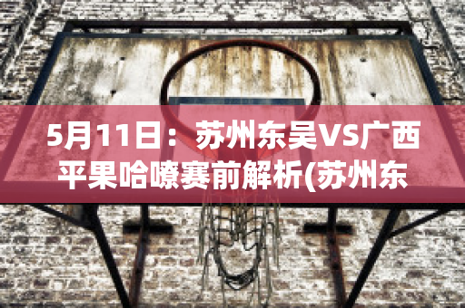 5月11日：苏州东吴VS广西平果哈嘹赛前解析(苏州东吴vs新疆比分)