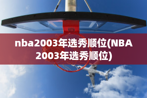 nba2003年选秀顺位(NBA2003年选秀顺位)