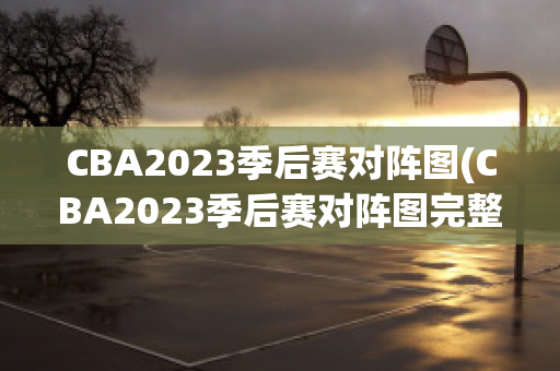 CBA2023季后赛对阵图(CBA2023季后赛对阵图完整)