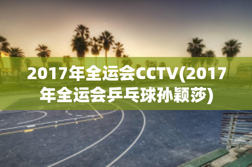 2017年全运会CCTV(2017年全运会乒乓球孙颖莎)