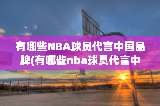 有哪些NBA球员代言中国品牌(有哪些nba球员代言中国品牌衣服)