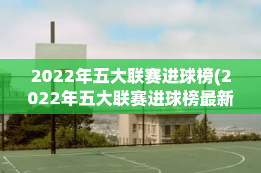 2022年五大联赛进球榜(2022年五大联赛进球榜最新)