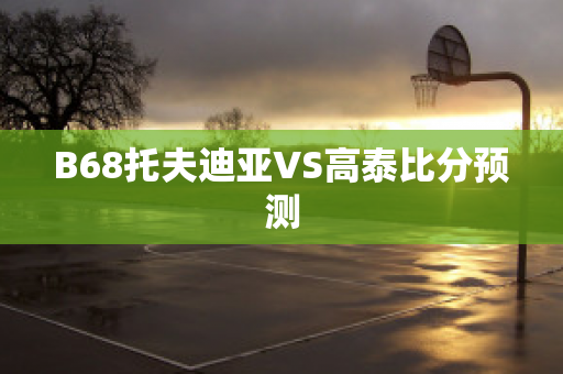 B68托夫迪亚VS高泰比分预测