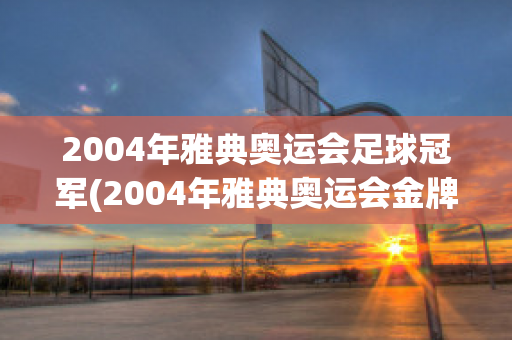 2004年雅典奥运会足球冠军(2004年雅典奥运会金牌排行榜)