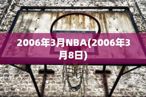 2006年3月NBA(2006年3月8日)