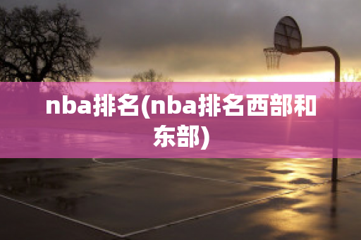 nba排名(nba排名西部和东部)