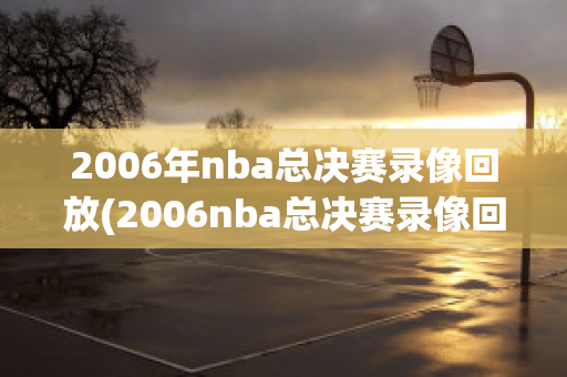 2006年nba总决赛录像回放(2006nba总决赛录像回放CCTV)