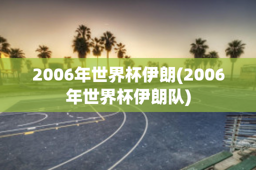 2006年世界杯伊朗(2006年世界杯伊朗队)