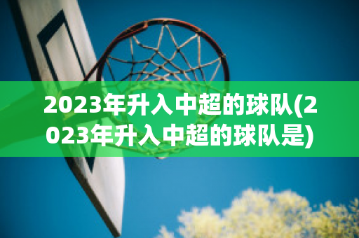 2023年升入中超的球队(2023年升入中超的球队是)