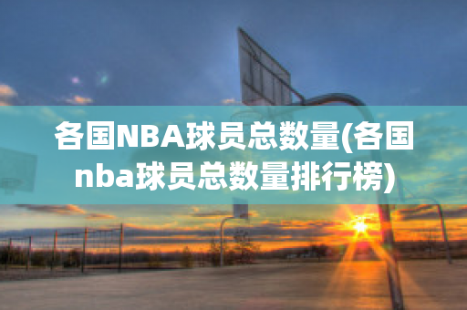 各国NBA球员总数量(各国nba球员总数量排行榜)