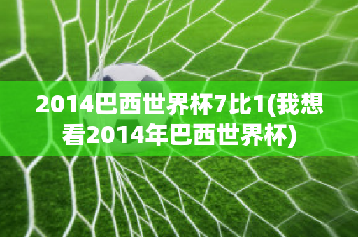 2014巴西世界杯7比1(我想看2014年巴西世界杯)