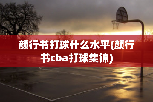 颜行书打球什么水平(颜行书cba打球集锦)