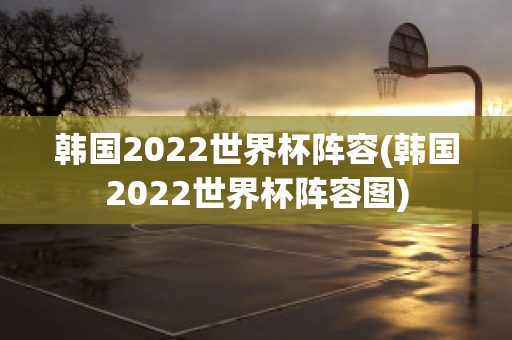 韩国2022世界杯阵容(韩国2022世界杯阵容图)