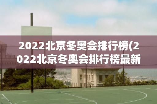 2022北京冬奥会排行榜(2022北京冬奥会排行榜最新)