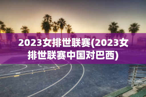 2023女排世联赛(2023女排世联赛中国对巴西)