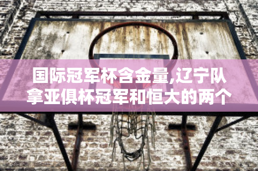 国际冠军杯含金量,辽宁队拿亚俱杯冠军和恒大的两个亚冠冠军哪个含金量高一点