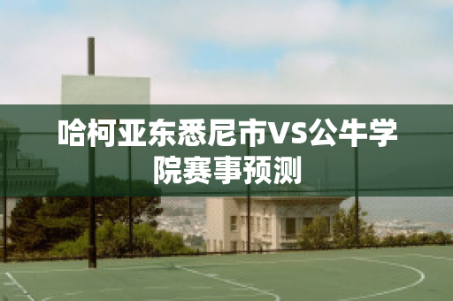 哈柯亚东悉尼市VS公牛学院赛事预测