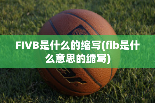 FIVB是什么的缩写(fib是什么意思的缩写)