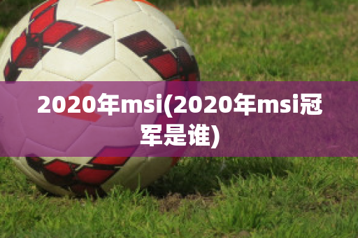 2020年msi(2020年msi冠军是谁)