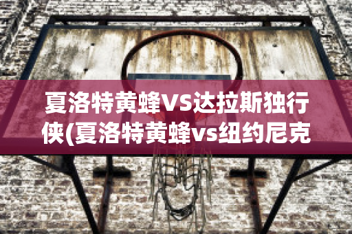 夏洛特黄蜂VS达拉斯独行侠(夏洛特黄蜂vs纽约尼克斯)