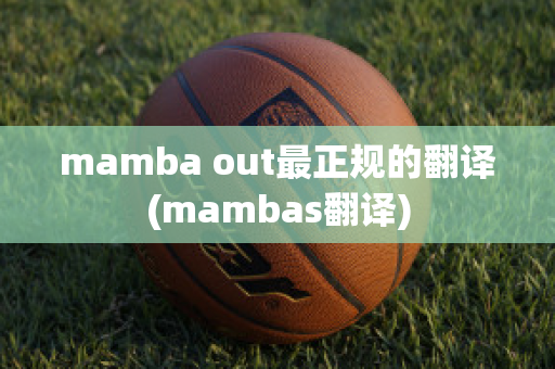 mamba out最正规的翻译(mambas翻译)