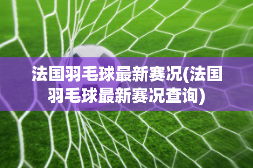 法国羽毛球最新赛况(法国羽毛球最新赛况查询)