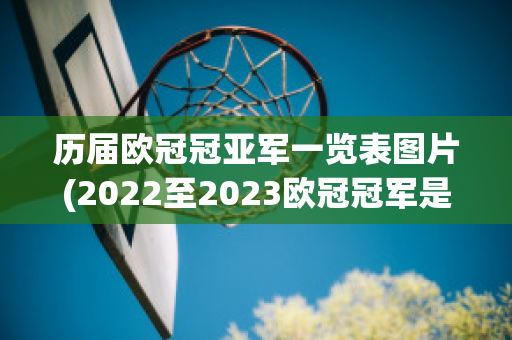 历届欧冠冠亚军一览表图片(2022至2023欧冠冠军是谁)