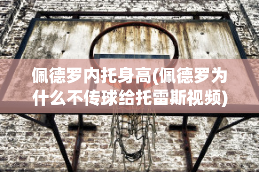 佩德罗内托身高(佩德罗为什么不传球给托雷斯视频)