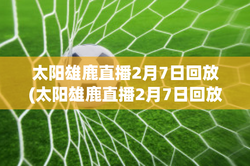 太阳雄鹿直播2月7日回放(太阳雄鹿直播2月7日回放视频)