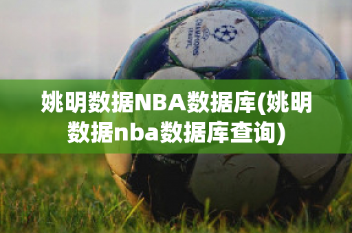 姚明数据NBA数据库(姚明数据nba数据库查询)