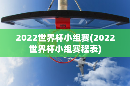 2022世界杯小组赛(2022世界杯小组赛程表)