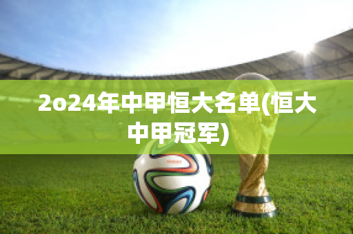 2o24年中甲恒大名单(恒大中甲冠军)