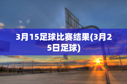 3月15足球比赛结果(3月25日足球)