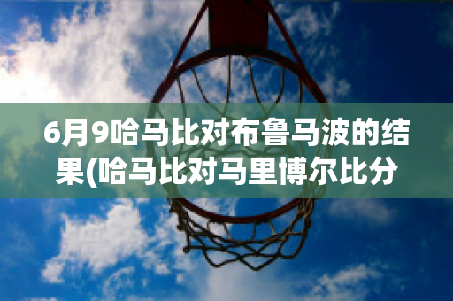 6月9哈马比对布鲁马波的结果(哈马比对马里博尔比分预测)