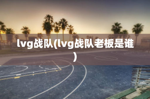 lvg战队(lvg战队老板是谁)