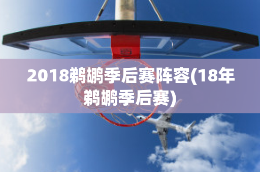 2018鹈鹕季后赛阵容(18年鹈鹕季后赛)