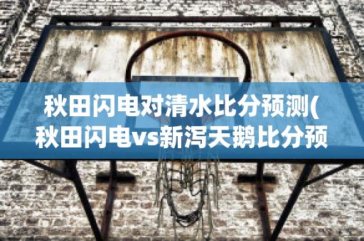 秋田闪电对清水比分预测(秋田闪电vs新泻天鹅比分预测)