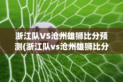 浙江队VS沧州雄狮比分预测(浙江队vs沧州雄狮比分预测最新)