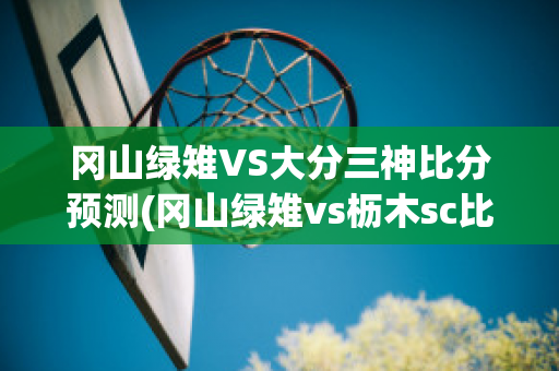 冈山绿雉VS大分三神比分预测(冈山绿雉vs枥木sc比赛直播)