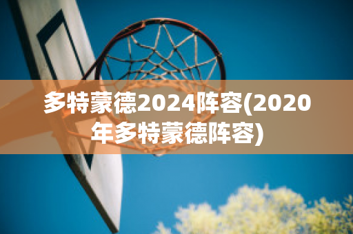 多特蒙德2024阵容(2020年多特蒙德阵容)