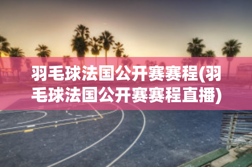 羽毛球法国公开赛赛程(羽毛球法国公开赛赛程直播)