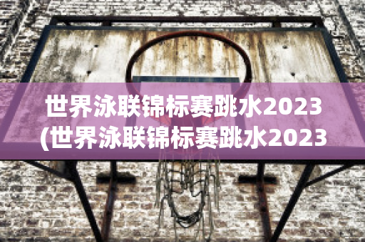 世界泳联锦标赛跳水2023(世界泳联锦标赛跳水2023赛程表)