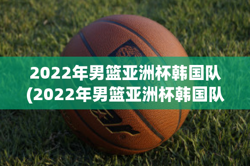 2022年男篮亚洲杯韩国队(2022年男篮亚洲杯韩国队赛程)