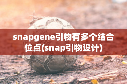 snapgene引物有多个结合位点(snap引物设计)