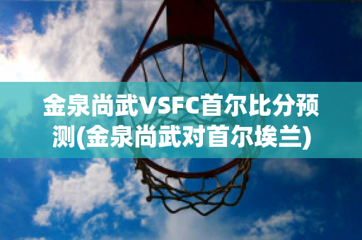 金泉尚武VSFC首尔比分预测(金泉尚武对首尔埃兰)