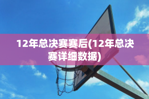 12年总决赛赛后(12年总决赛详细数据)