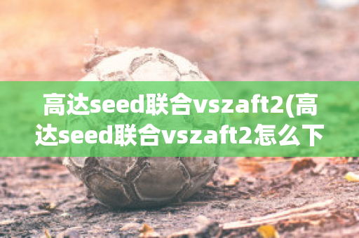 高达seed联合vszaft2(高达seed联合vszaft2怎么下载)